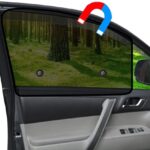 Ovege Car Window Shades Magnetic 2pcs Universal Car Window Screen Mesh Side Window Sun Shade Automotive Window Sunshades for Driver Passenger (Front Seat 2pcs-)