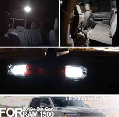 12pcs Super Bright 6000K LED Interior Lights Bulb for 2019 2020 2021 2022 Dodge RAM 1500 5th Gen LED Map Dome Footwell Cargo Light Bulbs White LED Interior Light Bulbs Package + Install Tool - Image 5