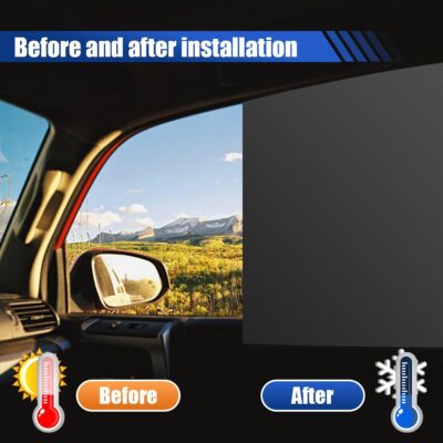 Holographic Front & Rear Car Window Shades, Magnetic Car Side Window Covers, Blackout Auto Privacy Curtains for Blocking Sunlight, Camping, Napping, Sleeping, Breastfeeding (4PCS) - Image 5