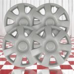 Set of 4 15" Push-on Silver Hubcaps for Toyota Camry 2002-2004