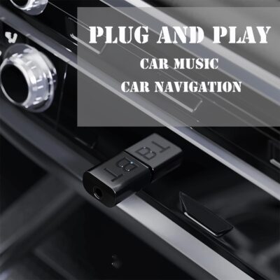 USB Bluetooth Car Kit,Mini 2-in-1 5.4 Bluetooth Receiver Adapter for Car Music/Stereo Audio,Plug-and-Play,(Aux in) with 3.5mm Cable (Receiver) - Image 3