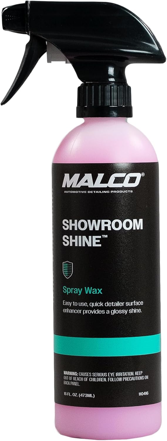 61vjgPgQBkL._AC_SL1500_.jpg Malco Showroom Shine Spray Car Wax and Instant Detailer - Best Car Wax Spray for Professional Finish/Easy to Use Instant Detailer/Cleans and Waxes Painted Surfaces, Metal and Glass (110416) - Image 1