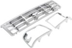 Grille & Headlight Bezel Silvery Compatible with 1992-1996 Ford Bronco F150 F250 1997 F350 & 1997 F250HD F350 Front Grill Lamp Cover Plastic(ABS) Replacement for FO1200173 FO2512130 FO2513131 - Image 2