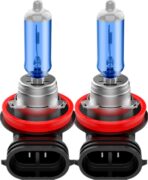 H11 Headlight Bulb H11 Halogen Bulbs No Flashing 12V 55W 5000K Xenon White, 2 Pack