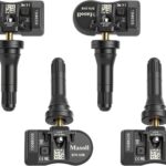 TPMS Sensor for GM, Tire Pressure Sensor for Chevy Silverado Buick Cadillac GMC, 2026 New Upgrade Tire Pressure Monitoring Sensor 4-Pack, Dual-Antenna Design Tire Sensor