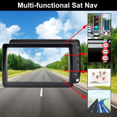 GPS Navigator for Car, Latest 2026 Map 7-Inch HD Display 16GB 256MB Satellite Navigation System with Sun Visor, Smart Real Voice GPS Guidance, Provides Lifetime Live Map Updates - Image 3
