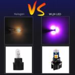 WLJH T5 17 37 74 2721 Pink Dashboard Gauge Instrument Cluster Panel Dash Led Light Lamp With Twist Lock Socket,Pack of 6 - Image 2