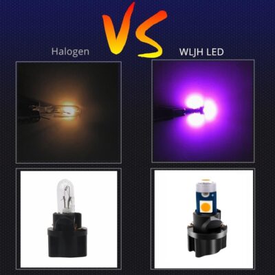 WLJH T5 17 37 74 2721 Pink Dashboard Gauge Instrument Cluster Panel Dash Led Light Lamp With Twist Lock Socket,Pack of 6 - Image 2