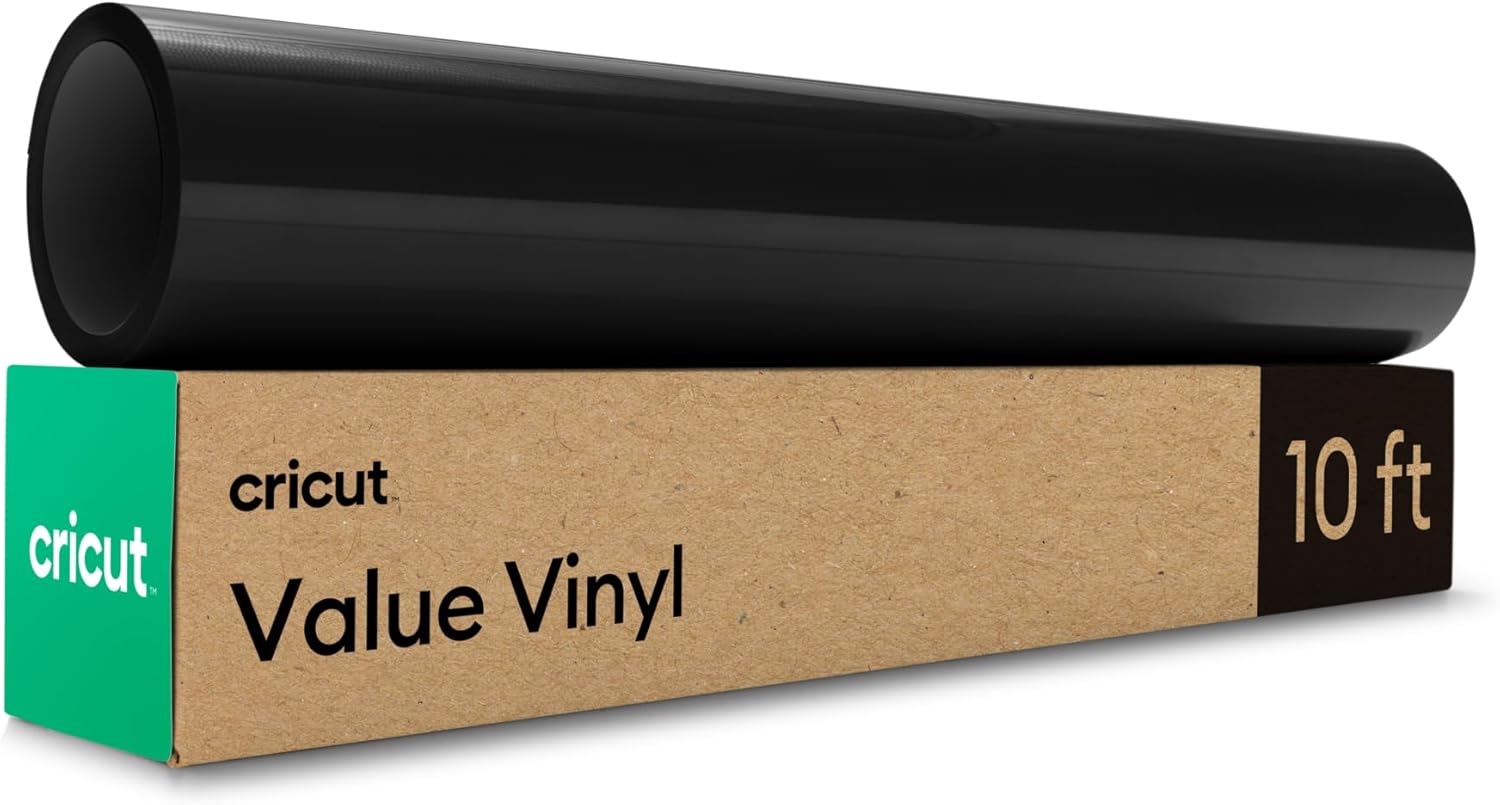 61w0Z9Yk8L._AC_SL1500_.jpg Cricut® Value Permanent Vinyl, Black (12 in x 10 ft) - Image 1