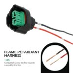 H11 H8 881 Female Adapters Wiring Harness Sockets, 4-Inch Wire Pigtails for Fog Lights Retrofit, Fog Light Socket Modification Connector, Universal for Most Cars (Black) - Image 5