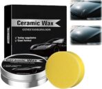 Titanium Ceramic Wax Cream for Cars,Advanced Car Coating & Polishing Wax,Strong Protection & Long-Lasting Shine,Waterless Ceramic Spray Wax,Safe for All Paint,Includes Microfiber Sponge (1 PCS)