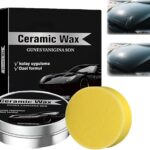 Titanium Ceramic Wax Cream for Cars,Advanced Car Coating & Polishing Wax,Strong Protection & Long-Lasting Shine,Waterless Ceramic Spray Wax,Safe for All Paint,Includes Microfiber Sponge (1 PCS)