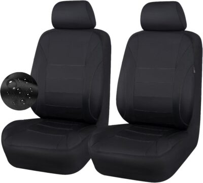 CAR PASS Neoprene EVA Waterproof car seat Covers Front Seats Only, Universal fit for SUV Vehicles Automotive with 5mm Composite EVA Inside,Airbag Compatible (Two Seats, Black and Black) - Image 8