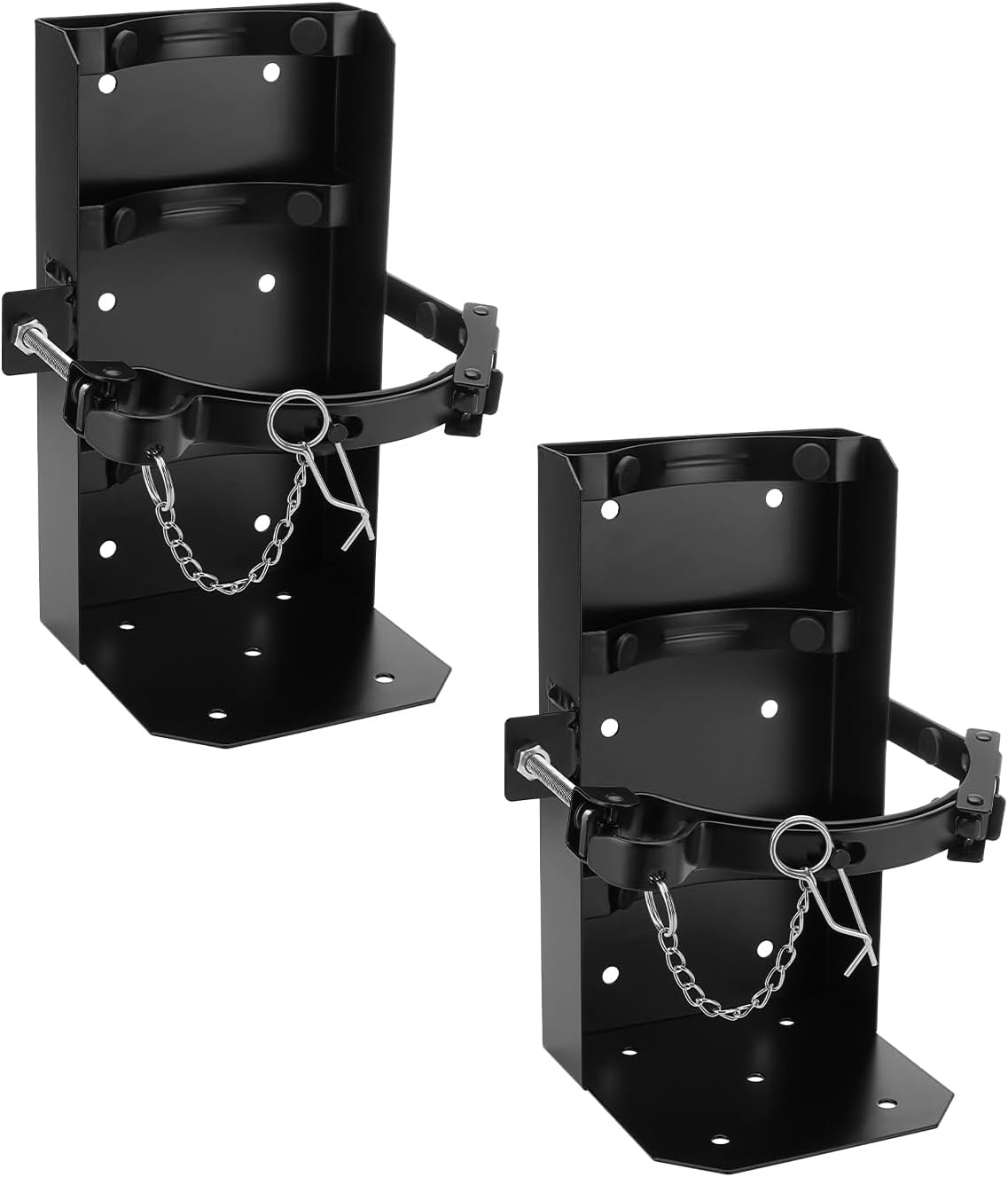 61wCmL8-WTL._AC_SL1500_.jpg SPARKWHIZ 2 Pack Fire Extinguisher Mount for 10lb dry/5lb CO2 Extinguisher, Fire Extinguisher Mounting Bracket for Vehicle, Boat, Home, Garage - Image 1