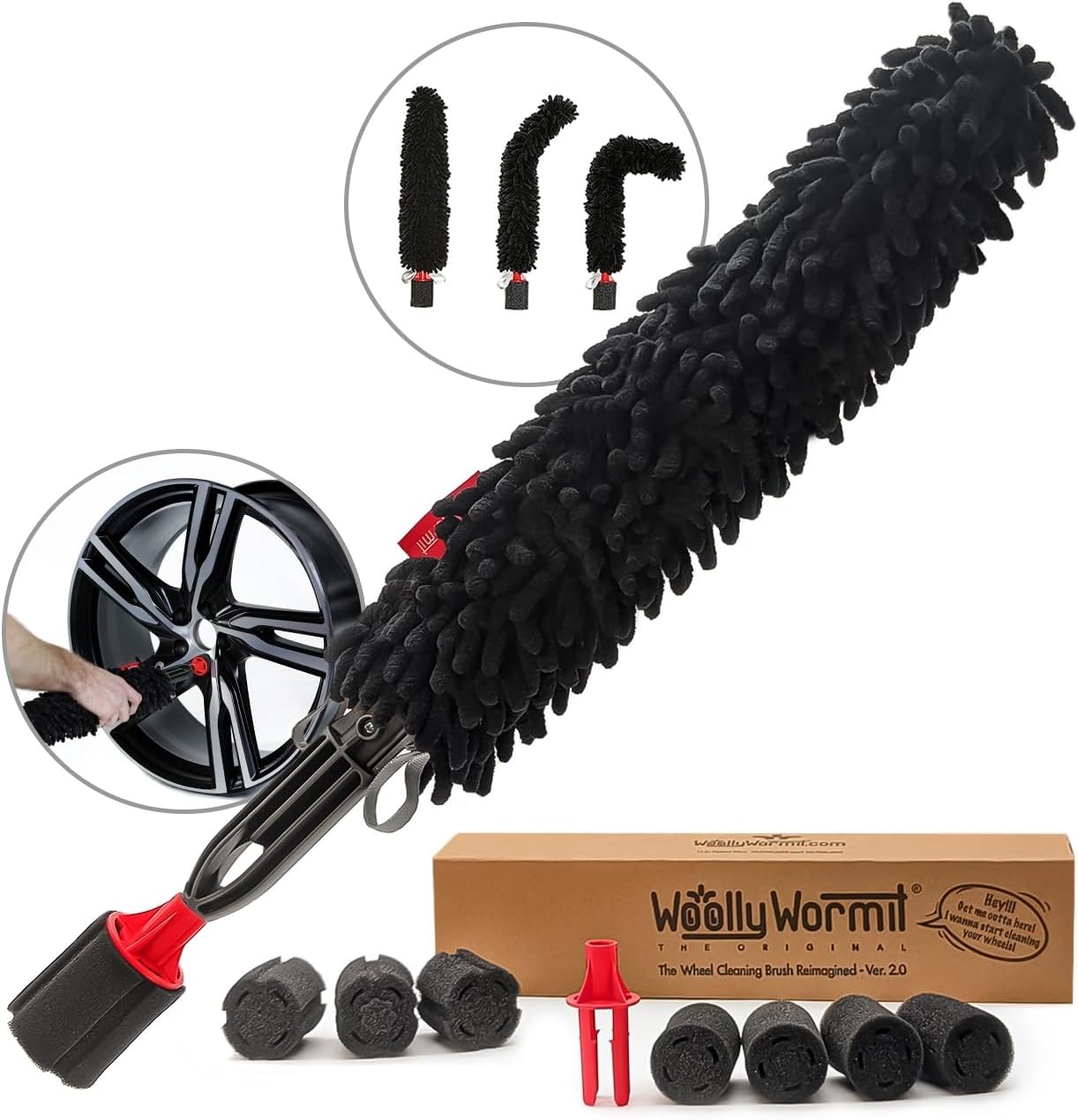 61wHVpxLzpL._AC_SL1280_.jpg Wheel Cleaning Brush Car Detailing Kit - Rim Brush, Lug Nuts and Wheel Cleaner Brush Car Wash Kit -Tire Brushes for Cleaning Rims - Car Cleaning Supplies and Rim Cleaner Brush Set - Image 1