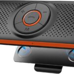 Skybess Bluetooth Car Speaker for Cellphone, Portable Bluetooth 5.3 Handsfree Speakerphone Wireless Music Player Car Kit with Visor Clip, Supports Siri & Google Assistant | TF Card Play