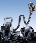 APPS2Car 13" Gooseneck Phone Holder for Car Windshield Window Dashboard Vent, Cell Phone Mount for Car Truck with Strong Suction Cup, Anti-Shake Stabilizer - Compatible with Most Smartphones