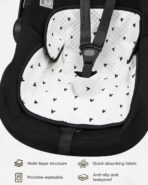 2 Pack Waterproof Baby Piddle Pads Carseat Potty Training Car Seat Protector, Waterproof Infant Car Seat Liner Cover to Prevent Pee, Leakproof and Washable (Black and White) - Image 7
