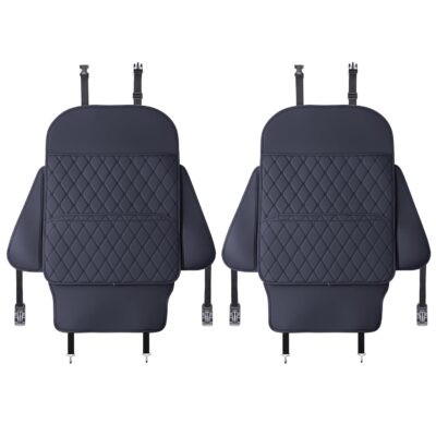 Seat Back Protector + Large Capacity Pocket Storage Organizer,Preventing The Impact of Children Stepping on The Seat Backrest (Style A-Black) - Image 5
