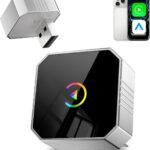 2026 Wireless CarPlay Adapter for iPhone ＆ Android Auto Mini Wired to Wireless Apple Car Play Adapter Plug & Play Compatible for iPhone iOS 10+ Android 11+ with After 2016 Cars Automotive Compasses
