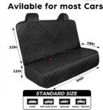 Waterproof Dog Car Seat Cover with Belt for Back Seat - Washable Pet Protector Accessories for Cars, Trucks, SUVs, and Bench Seats - Auto Backseat Hammock for Small & Large Dogs - Image 4
