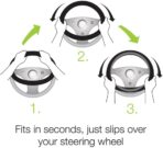 BDK Genuine Black Leather Steering Wheel Cover for Car, Small (13.5" - 14.5") – Ergonomic Comfort Grip for Men & Women, Car Steering Wheel Cover for Vehicles with Small Steering Wheels - Image 7