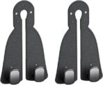 Headrest Hooks for Car, Twinhook Leather Car Headrest Hangers, Car Seat Hooks for Handbag Purse Coat Bags (Black*2)