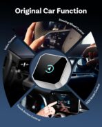 2026 Wireless CarPlay for iPhone & Android, 2-in-1 Plug and Play Converts Wired to Wireless CarPlay Android Auto, Fast Auto-Connect, Zero Latency, Compact Design with USB/USB-C Port(Silver) - Image 6
