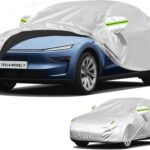 Tesla Model Y Waterproof SUV Car Cover - UV Protection All Weather Outdoor Dustproof Custom Fit with Storage Bag - Full Vehicle Protective Cover for Snow/Sun/Rain/Dust