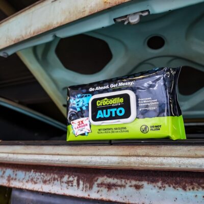 Crocodile Cloth Auto Cleaning Wipes – 100 XL (15" x 10") Disposable Wipes for Car Engine Degreasing, Body Detailing & Tire Cleaning – Cuts Grease, Oil, Adhesives on Hands, Tools, Parts & More - Image 6