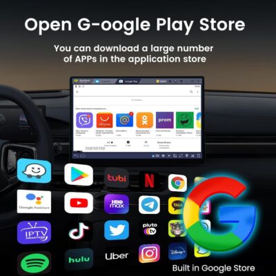 CarlinKit CarPlay Box Streaming Device for Car – YouTube, TikTok, Netflix CarPlay Adapter | Convert Wired to Wireless CarPlay & Android Auto | Android 13.0, 8-Core, 8GB+128GB, SM6225, Blue - Image 3