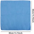 Car Cleaning Cloth 1Pcs Microfiber Wax Polishing Glass Wash Towel Soft Water Absorbent Window Clean Wipe(Blue) - Image 2