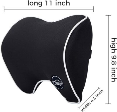 Car Neck Support Pillow for Neck Pain Relief When Driving,Headrest Pillow for Car Seat with Soft Memory Foam – Black - Image 4