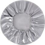 Spare Tire Cover, Silver Wheel Cover PVC Leather Waterproof Dust-Proof Universal Fit for Jeep Trailer RV SUV Camper Vehicle (14 Inch) - Image 9