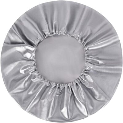Spare Tire Cover, Silver Wheel Cover PVC Leather Waterproof Dust-Proof Universal Fit for Jeep Trailer RV SUV Camper Vehicle (14 Inch) - Image 9