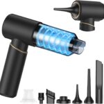 Car Vacuum Portable Cordless with 15000Pa Strong Suction, Handheld Vacuum Cleaner 4-in-1 Cordless Vacuum with 2 Suction Modes,Type-C & HEPA Filter- Lightweight(1.25lbs) for Car, Home, Pet Hair