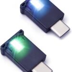 AOZITA Mini USB Type C LED RGB Light Brightness Adjustable 8 Color Changeable for Car, Laptop, Keyboard. Atmosphere Smart Type-C Night Lamp for Home Decoration (Quantity: 2)
