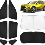 KUST Car Window Shades for Toyota RAV4 2019-2025 Windshield Sun Shade Side Window Cover UV Block Privacy Protection Rav 4 Accessories for Camping Blackout Rear Back Full Set 8PCS