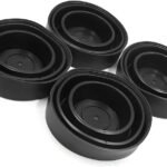 Motoforti Universal 4Pcs Black Rubber Housing Seal Cap Dust Cover for Car LED Headlight Long-Lasting