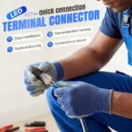 Double Wire Plug in Connector with Locking Buckle, Flame Retardant Locking Wire Quick Connectors, Suitable for Emergency Repairs, Home and Automotive Wiring, Easy to Use (20PCS) - Image 3