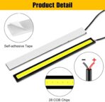 Linkstyle 12PCS 12V LED Interior Light Bar, Waterproof 28 LEDs COB Strip Light Super Bright Lights for Truck Boat Bike RV, White - Image 4