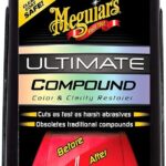 Meguiar’s Ultimate Compound, Pro-Grade Car Scratch Remover for Paint Correction, Removes Swirls and Defects While Restoring Gloss and Shine, Christmas Gifts for Car Guys, 15.2 Oz