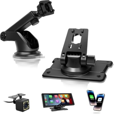 Portable Carplay Screen for Car, 10" Wireless Carplay & Android Auto, OTA Updates, Car Play Touchscreen with 1080P Backup Camera,GPS Navigation,Voice Control,5.0 Bluetooth (10inch) - Image 9