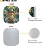 AFPANQZ Frog Print Car Windshield Sun Shade Universal Fit Car Sunshade Sun Visor Two Pieces Set Window Sunscreen Car Accessories Interior Protection UV Heat Reflector Sun Shade - Image 5