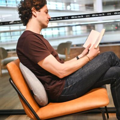 C CUSHION LAB Extra Dense Lumbar Pillow - Patented Ergonomic Multi-Region Firm Back Support for Lower Back Pain Relief - Lumbar Support Cushion with Strap for Office Chair, Car, Sofa - Wellness Green - Image 8