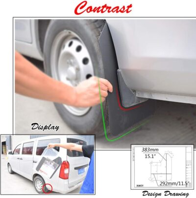 XUKEY Universal Mudflaps for Car Pickup SUV Van Truck Mud Flaps Splash Guards Mudguards Dirty Traps 2pcs - Set - Image 5