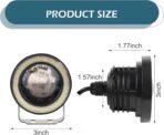 2 PCS Car Fog Light, 3" Angel Eye LED Fog Lamp, Super Bright Round Daytime Running Light Bulb, Universal for Most Cars Suvs (White) - Image 2
