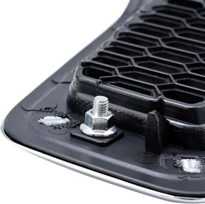 Compatible with 2014-2018 Jeep Cherokee 4-Door Grille Grill Cover Trim Insert Kit 7pcs (Black Mesh Grille + Chrome Moulding Trim) - Image 4