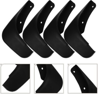 4pcs Car Tire Mud Flaps Splash Guards Set Rear Mudguard for 2003 Compact Sedan Soft Rubber Wheel Mud Protector Automotive Exterior Accessories - Image 4