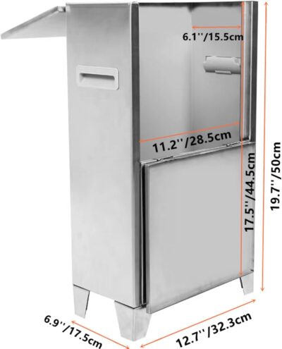 Stainless Steel Fire Extinguisher Cabinet for 5-10 pounds Extinguisher 20'' x 12.7'' x 6.9'' Accommodate Two Extinguisher Indoor/Outdoor Ground Fire Extinguisher Box Waterproof Dustproof - Image 3